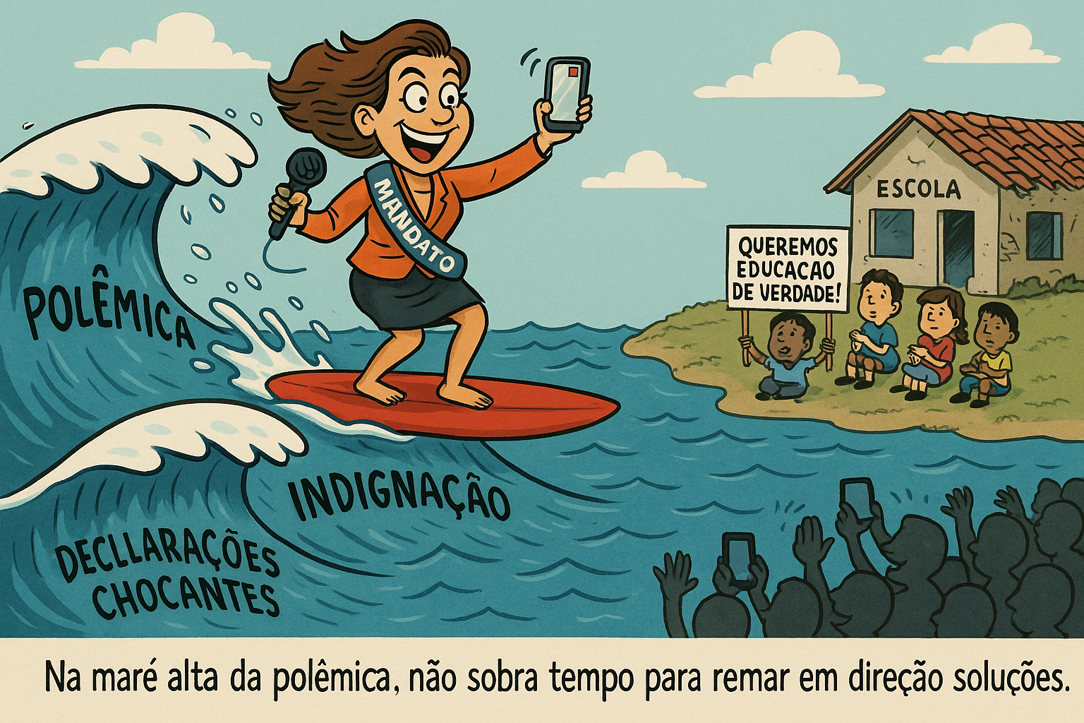 Populismo travestido de indignação: quando a polêmica vira plataforma política.